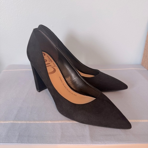 NWOT Circus by Sam Edelman Black Suede Size 8 Block Heels - Picture 1 of 7